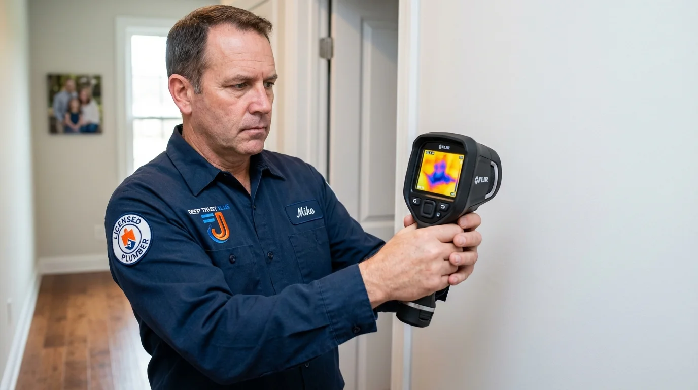 Thermal imaging leak detection by Johns Plumbing LLC in New Braunfels